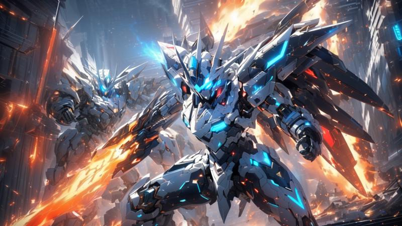 05089-291072271-,(blue silver color scheme_1.2),(mecha girl_1.3),detailed armor description,glowing blue eyes,fierce expression,dynamic pose,flo.png